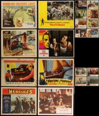 5d0333 LOT OF 20 LOBBY CARDS 1950s-1970s great scenes from a variety of different movies!