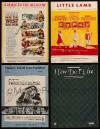 5d0386 LOT OF 4 KARL MALDEN SIGNED SHEET MUSIC 1960s-1970s How the West was Won, Gypsy & more!