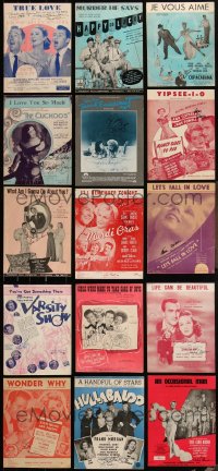 5d0383 LOT OF 15 SIGNED SHEET MUSIC 1930s-1980s songs from a variety of movies, all autographed!