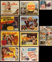 5d0348 LOT OF 25 TITLE CARDS 1940s-1960s great images from a variety of different movies!