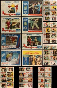 5d0322 LOT OF 56 DEAN MARTIN & JERRY LEWIS LOBBY CARDS 1950s-1960s several incomplete sets!