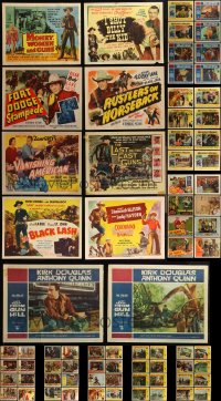 5d0314 LOT OF 82 COWBOY WESTERN LOBBY CARDS 1940s-1960s complete & incomplete sets!