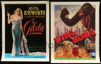 5d0803 LOT OF 9 UNFOLDED REPRODUCTION POSTERS 1990s Gilda & King Kong Belgian poster art!