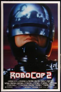 5d1098 LOT OF 5 UNFOLDED DOUBLE-SIDED 27X41 ROBOCOP 2 TEASER ONE-SHEETS 1990 cyborg Peter Weller!