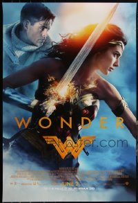 5d1102 LOT OF 5 UNFOLDED DOUBLE-SIDED 27X40 WONDER WOMAN ADVANCE ONE-SHEETS 2017 Gal Gadot, Pine