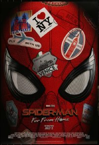 5d1118 LOT OF 5 UNFOLDED DOUBLE-SIDED 27X40 SPIDER-MAN: FAR FROM HOME ADVANCE ONE-SHEETS 2019