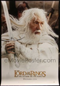 5d1130 LOT OF 5 UNFOLDED DOUBLE-SIDED 27X40 LORD OF THE RINGS: THE RETURN OF THE KING GANDALF STYLE TEA 2003