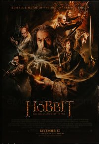 5d1134 LOT OF 5 UNFOLDED DOUBLE-SIDED 27X40 HOBBIT: THE DESOLATION OF SMAUG ADVANCE ONE-SHEETS 2013