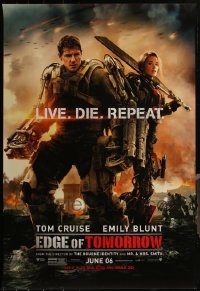 5d1093 LOT OF 5 UNFOLDED DOUBLE-SIDED JUNE 06 STYLE TEASER EDGE OF TOMORROW ONE-SHEETS 2014 Cruise