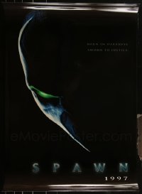 5d1054 LOT OF 5 UNFOLDED SINGLE-SIDED TEASER SPAWN ONE-SHEETS 1997 born in darkness, sworn to justice!