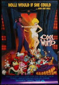 5d1140 LOT OF 5 UNFOLDED DOUBLE-SIDED 27X40 COOL WORLD INTERNATIONAL ONE-SHEETS 1992 Pitt, Basinger