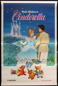 5d1150 LOT OF 5 FORMERLY TRI-FOLDED SINGLE-SIDED 27X41 R81 CINDERELLA ONE-SHEETS R1981 Disney!