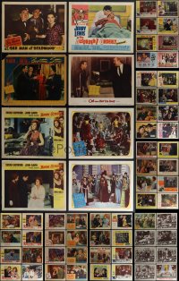 5d0315 LOT OF 80 LOBBY CARDS 1940s-1960s incomplete sets from a variety of different movies!