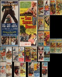 5d0770 LOT OF 29 FORMERLY FOLDED INSERTS 1950s-1970s great images from a variety of movies!