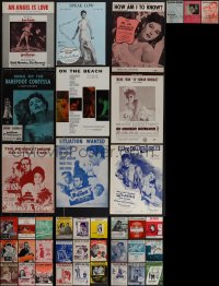 5d0381 LOT OF 39 SHEET MUSIC 1940s-1960s includes great songs from six Hitchcock movies & more!