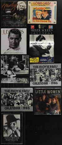 5d0134 LOT OF 9 CALENDARS 1980s-2020s Marilyn Monroe, American Cinema, Movie Fans & more!