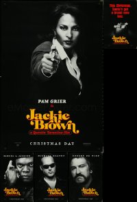 5d1085 LOT OF 5 UNFOLDED SINGLE-SIDED 27X40 JACKIE BROWN ONE-SHEETS 1997 Grier, Jackson, De Niro!