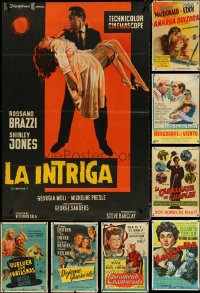 5d0449 LOT OF 11 FOLDED ARGENTINEAN POSTERS 1950s-1960s great images from a variety of movies!