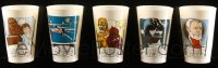 5d0713 LOT OF 5 STAR WARS COCA-COLA COLLECTIBLE CUPS 1977 Han, Chewy, Darth Vader, Obi-Wan & more!