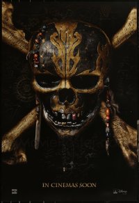 5d1126 LOT OF 5 UNFOLDED DOUBLE-SIDED 27X40 PIRATES OF THE CARIBBEAN: DEAD MEN TELL NO TALES TSR ONE-SH 2017