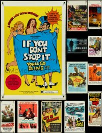 5d0738 LOT OF 14 UNFOLDED & FORMERLY FOLDED MISCELLANEOUS POSTERS 1950s-2010s cool movie images!