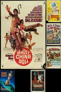 5d0280 LOT OF 6 FOLDED ONE-SHEETS 1950s-1980s great images from a variety of different movies!