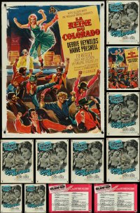 5d0071 LOT OF 12 FORMERLY FOLDED MISCELLANEOUS FRENCH POSTERS 1962 - 1967 great movie images!
