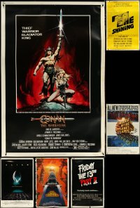 5d0746 LOT OF 6 HORROR/SCI-FI/FANTASY 40X60S IN LESSER CONDITION 1970s-1980s cool movie images!