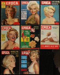 5d0428 LOT OF 8 EPOCA ITALIAN MOVIE MAGAZINES WITH MARILYN MONROE COVERS 1950s-1960s sexy images!