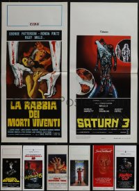 5d0766 LOT OF 12 FORMERLY FOLDED HORROR/SCI-FI ITALIAN LOCANDINAS 1970s-1990s cool movie images!