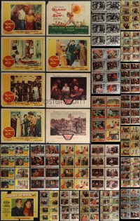 5d0298 LOT OF 241 LOBBY CARDS 1950s mostly incomplete sets from a variety of different movies!