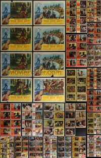 5d0296 LOT OF 279 LOBBY CARDS 1950s mostly incomplete sets from a variety of different movies!