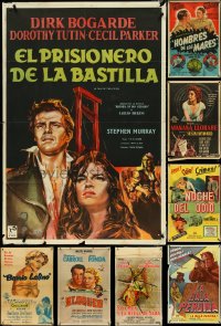 5d0450 LOT OF 10 FOLDED ARGENTINEAN POSTERS 1950s-1960s great images from a variety of movies!