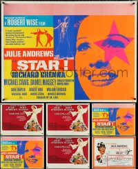 5d0909 LOT OF 7 FORMERLY FOLDED JULIE ANDREWS BRITISH QUADS 1960s-1970s Star, Millie, Darling Lili!