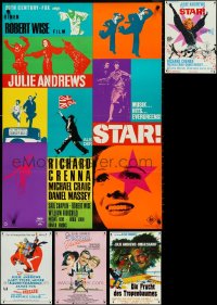 5d0958 LOT OF 8 MOSTLY FORMERLY FOLDED JULIE ANDREWS GERMAN A1 POSTERS 1960s-1980s Star & more!