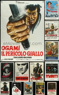 5d0044 LOT OF 22 FOLDED ITALIAN ONE-PANELS 1960s-1990s great images from a variety of movies!