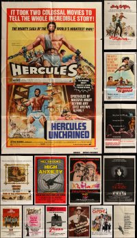 5d0257 LOT OF 19 1960S-70S FOLDED ONE-SHEETS 1960s-1970s great images from a variety of movies!