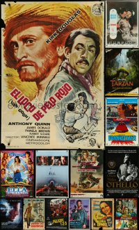 5d0950 LOT OF 17 MOSTLY FORMERLY FOLDED NON-US POSTERS 1960s-2000s a variety of cool movie images!