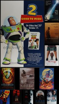 5d1024 LOT OF 18 UNFOLDED MOSTLY DOUBLE-SIDED MOSTLY 27X40 ONE-SHEETS 1990s cool movie images!