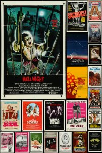 5d0188 LOT OF 40 TRI-FOLDED ONE-SHEETS 1970s-1980s great images from a variety of movies!