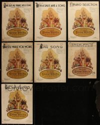 5d0385 LOT OF 6 SNOW WHITE ENGLISH SHEET MUSIC & 1 ALBUM 1937 Whistle While You Work & more songs!