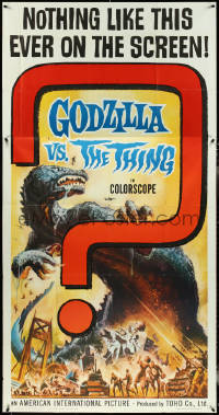 5f0164 GODZILLA VS. THE THING 3sh 1964 cool Brown monster art, nothing like this ever on the screen!