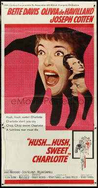 5f0167 HUSH...HUSH, SWEET CHARLOTTE 3sh 1965 Bette Davis, Olivia De Havilland, Robert Aldrich!