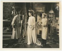 5f1227 BRIDE OF FRANKENSTEIN 8x10 still 1935 Elsa Lanchester between Colin Clive & Thesiger in lab!