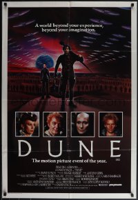 5f0217 DUNE Aust 1sh 1984 David Lynch, art of MacLachlan & Young on Arrakis with Fremen warriors!