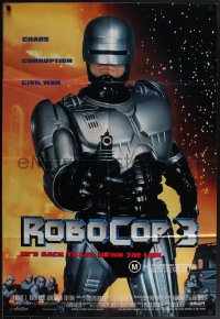 5f0226 ROBOCOP 3 Aust 1sh 1993 great close up of cyborg cop Robert Burke pointing gun!