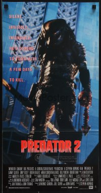 5f0202 PREDATOR 2 Aust daybill 1990 Danny Glover, Gary Busey, cool sci-fi sequel!