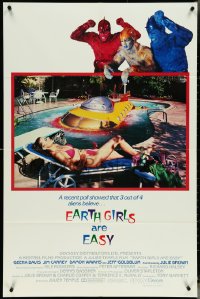 5f0747 EARTH GIRLS ARE EASY int'l 1sh 1989 Geena Davis in bikini & Goldblum, Carrey, Wayans!