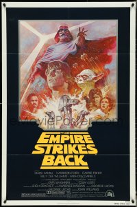 5f0753 EMPIRE STRIKES BACK NSS style 1sh R1981 George Lucas sci-fi classic, cool artwork by Tom Jung!