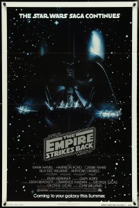 5f0755 EMPIRE STRIKES BACK NSS style advance 1sh 1980 George Lucas classic, Darth Vader in space!